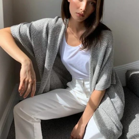 Aritzia Community Ionic Cape Cardigan Size XS/S Heather Grey - Picture 2 of 12